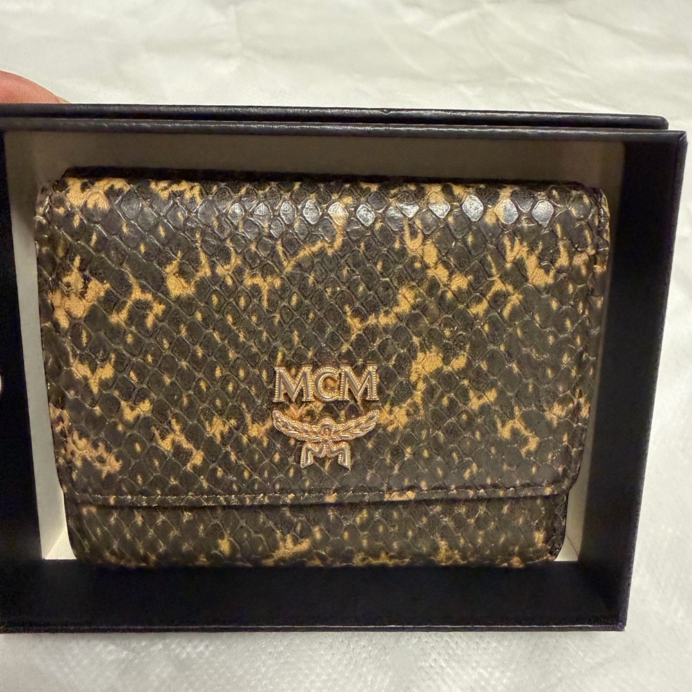 Mcm Python Patterned Card Holder - image 1